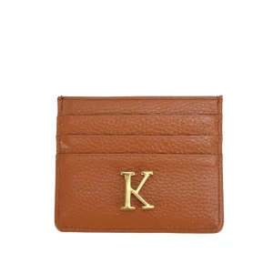 Tarjetero Piel Naranja