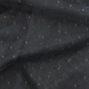 Tejido Tul Negro Bordado