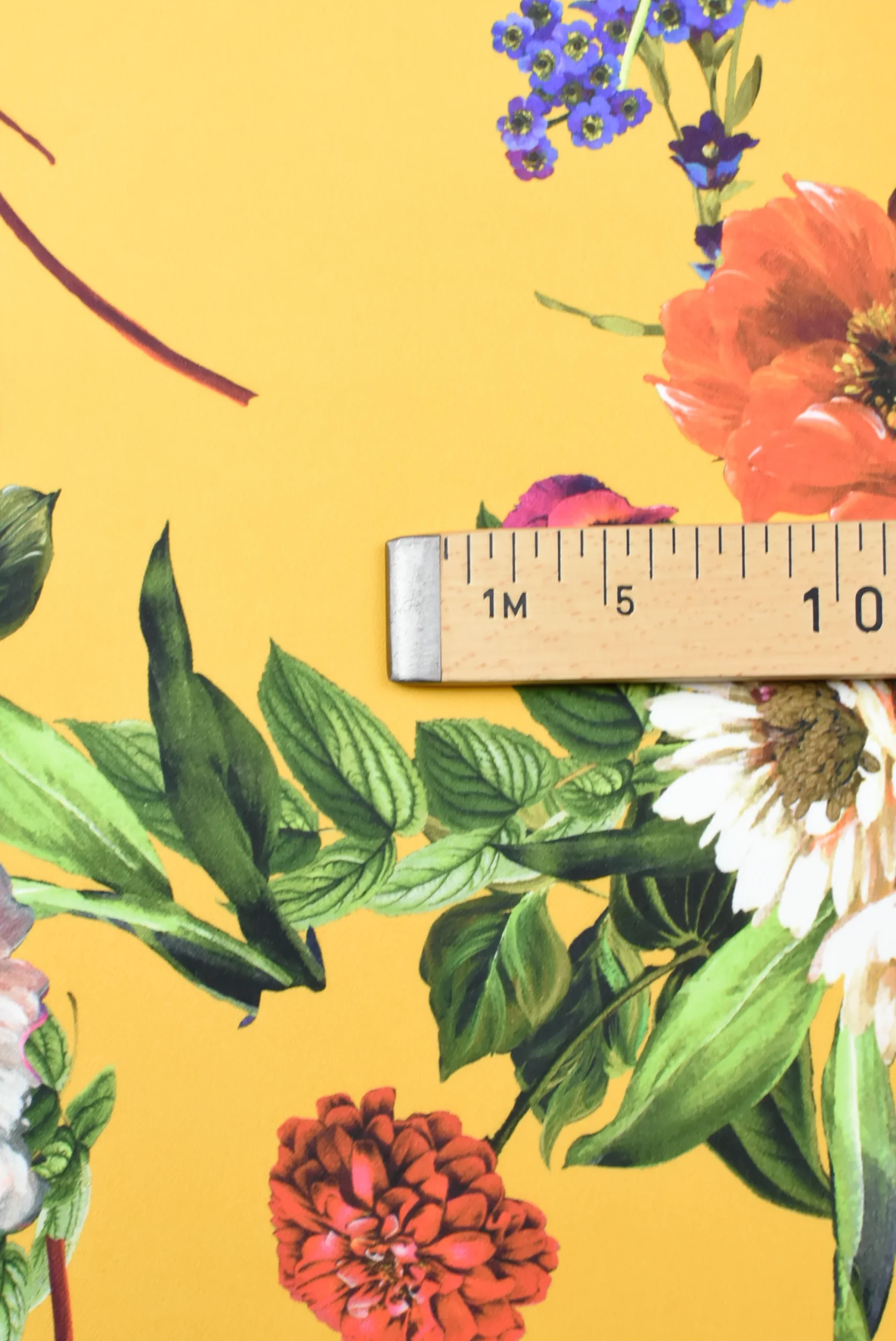 Tejido Fiesta Amarillo Fuerte Flor - Imagen 5