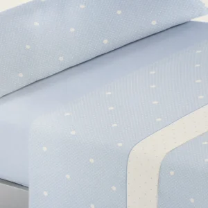 Sábana Coralina Lunares Azul