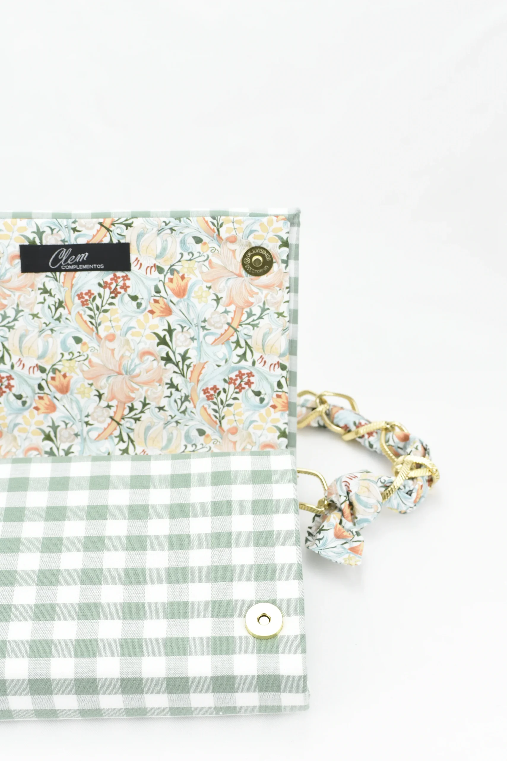 Cartera Dalí Vichy Verde Agua - Imagen 6