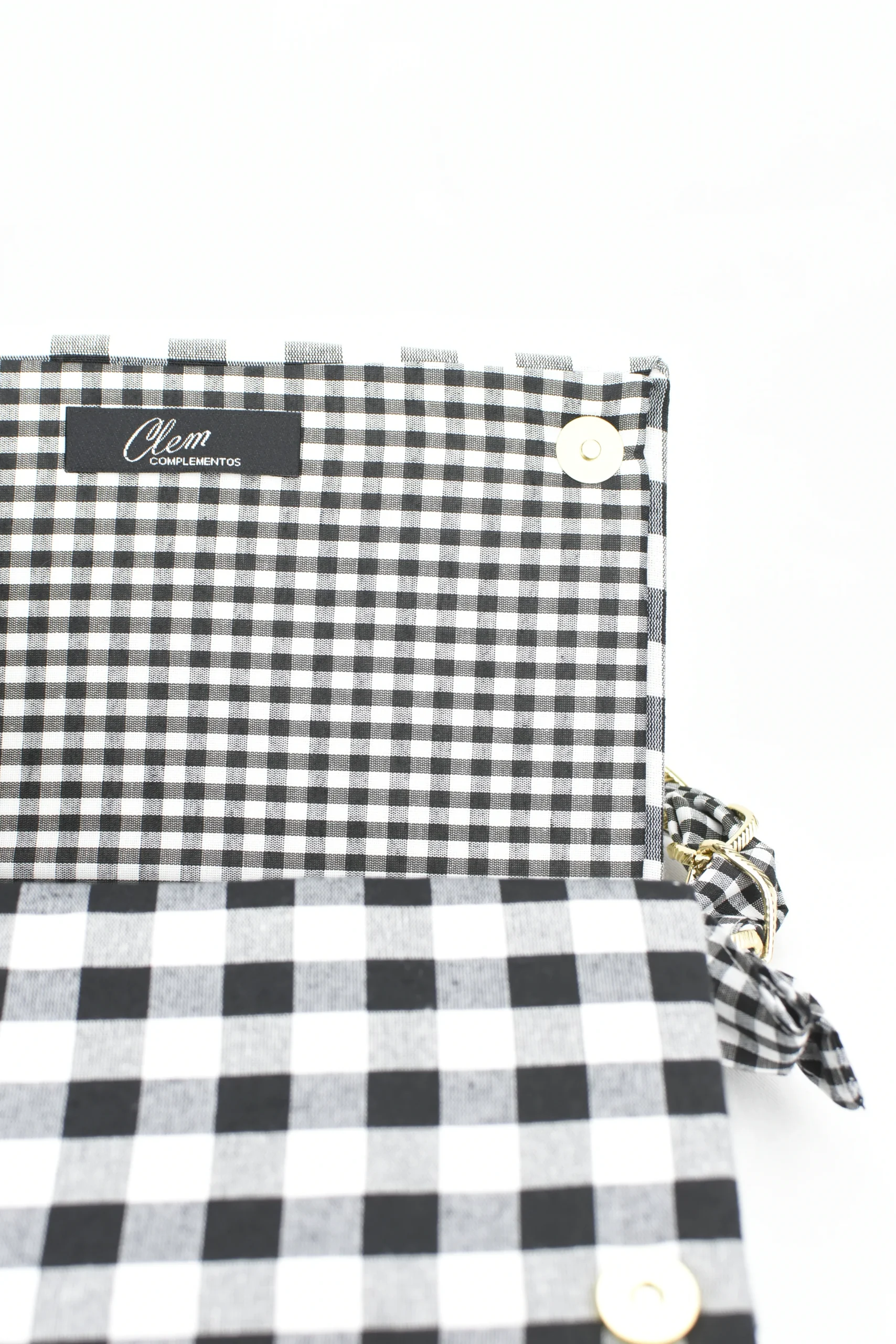 Cartera Dalí Vichy Negro - Imagen 5