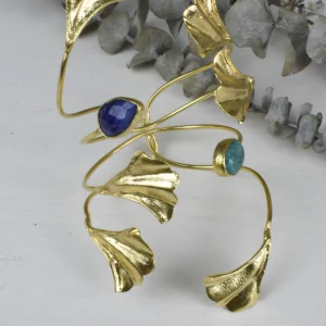 Brazalete Flora Azul Verde