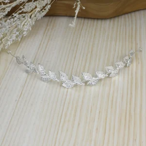 Tiara Hojas Plateada