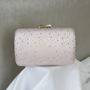Clutch Perla Rosa Empolvado
