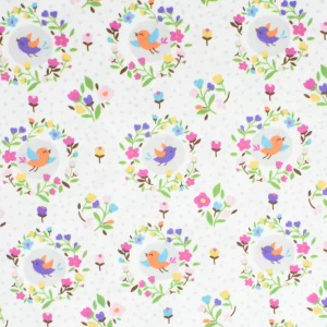 Tejido Popelín Pájaros Multicolor