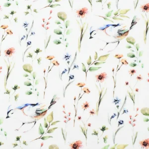 Tejido Punto de algodón Flor