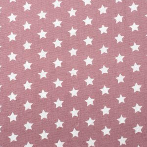 Tejido Popelín Estrellas Rosa
