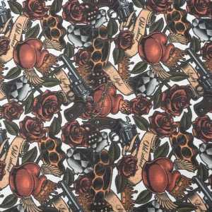 Tejido Popelín Flores Nº14