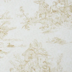 Tejido Popelín Gravado Mostaza