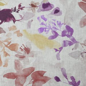 Tejido Popelín Flores Acuarela