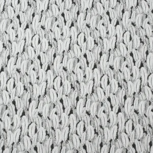 Tejido Popelín Plumas Blancas