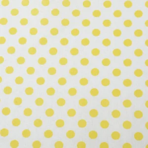 Tejido Popelín Lunares Amarillos