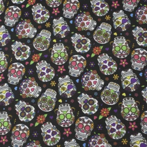 Tejido Popelín Calavera Mexicana