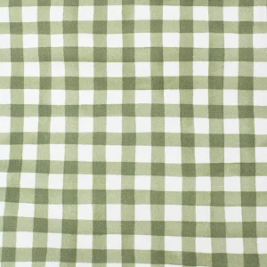 Tejido Panamá Cuadros Vichy Pequeño Verde Oliva