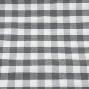 Tejido Loneta Cuadros Vichy Medium Gris Oscuro