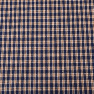 Tejido Loneta Cuadros Rojo y Azul Marino
