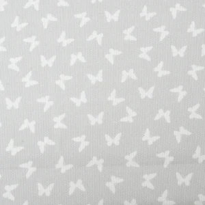 Tejido Piqué Mariposas Gris