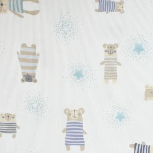 Tejido Piqué Osos Blanco