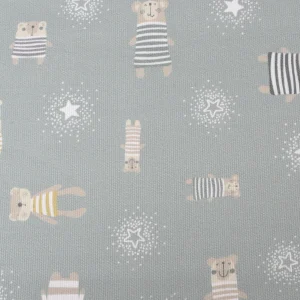 Tejido Piqué Osos Azul