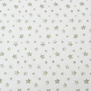 Tejido Piqué Estrellas Verde Caqui