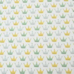 Tejido Piqué Coronas Tricolor