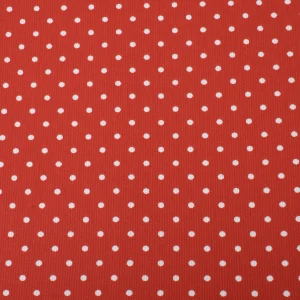 Tejido Piqué Rojo Lunares