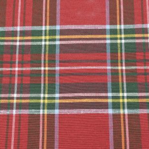 Tejido Loneta Cuadros Escoceses Rojo Nº2