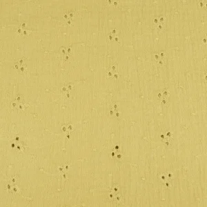 Tejido Bambula Perforado Mostaza