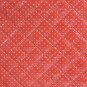 Tejido Piqué Plastificado Rojo Lunares