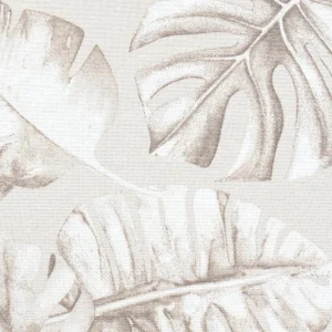 Tejido Resinado Hojas Beige
