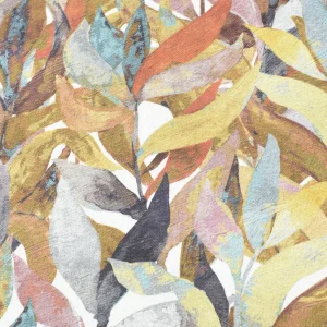 Tejido Panamá Hojas Naranjas