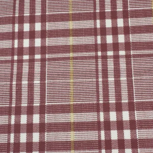 Tejido Panamá Cuadros Burdeos
