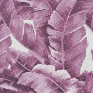 Tejido Panamá Hojas Fucsias