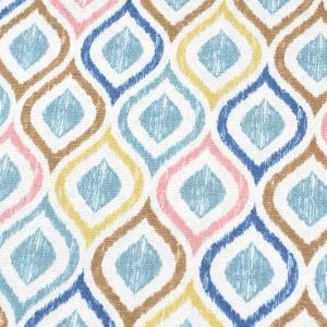 Tejido Loneta Dibujo Azul