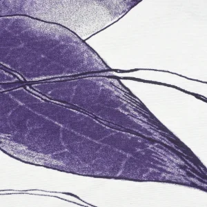 Tejido Loneta Seda Flores Moradas