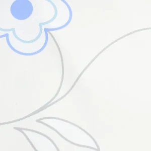 Tejido Loneta Seda Flores Azules Vectoriales