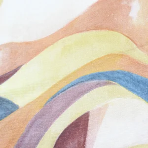 Tejido Panamá Paisaje Tonos Naranjas