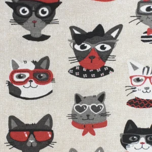 Tejido Loneta Gatos