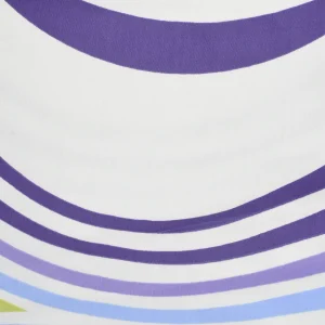 Tejido Loneta Seda Dibujo Línea Morada