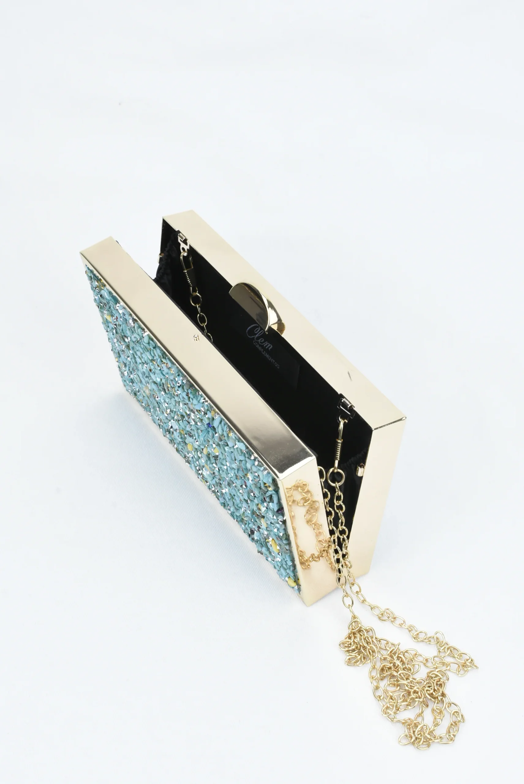 Clutch Verde Agua Filo - Imagen 8