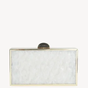 Clutch Beig Nácar Filo Oro