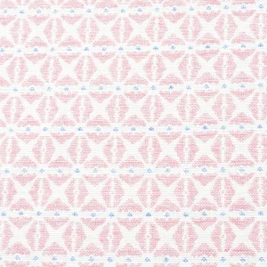 Tejido Jacquard Estampado Cuadrado Rosa