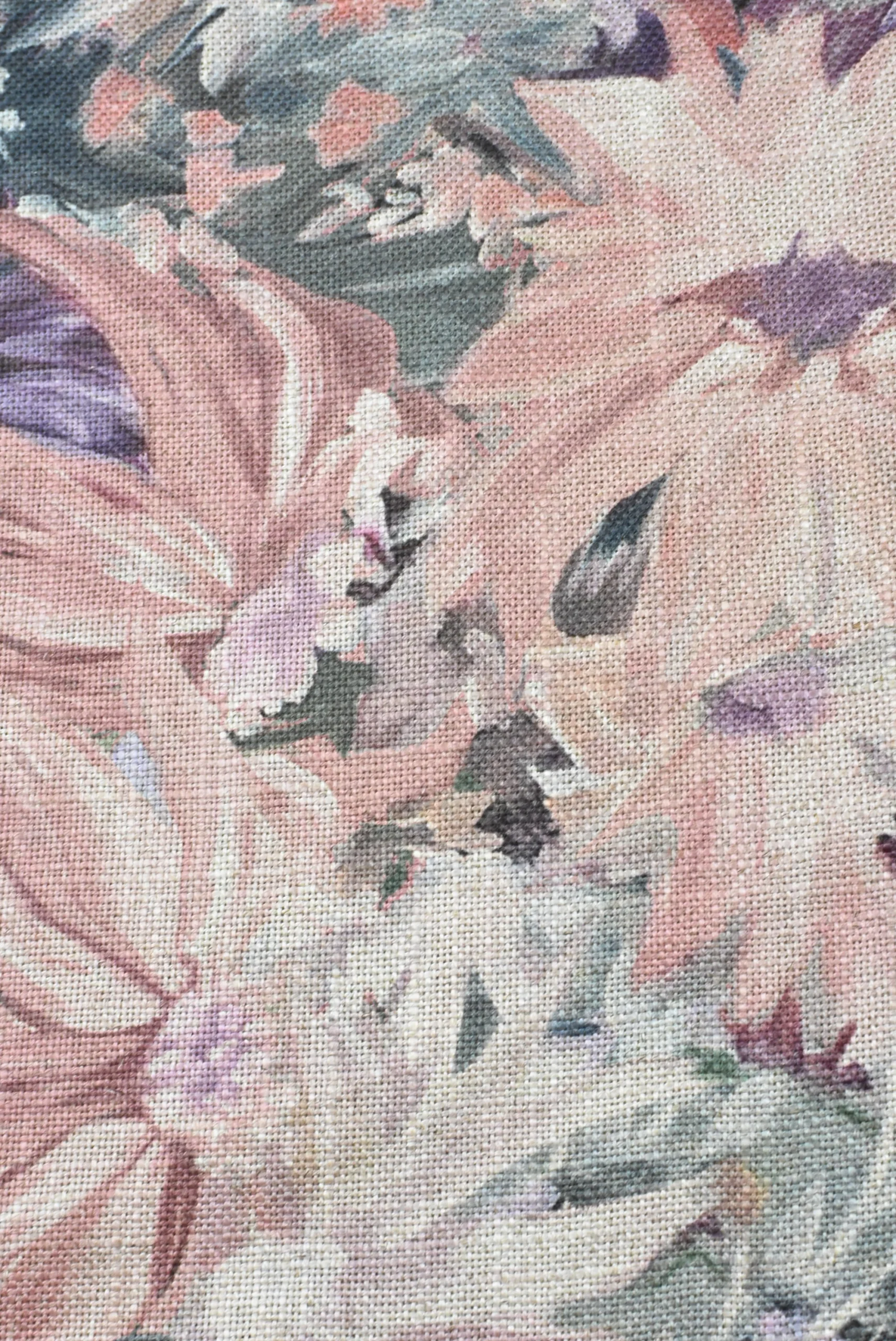 Tejido Viscosa Lino Flor Rosa - Imagen 3