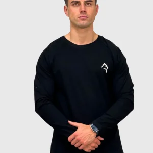 Polera Clásica Konko Raglan Manga larga Negra