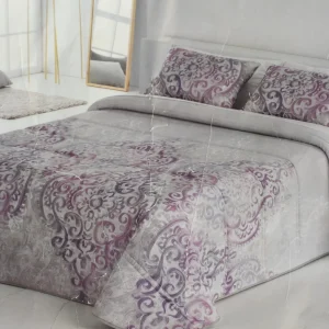 Colcha Estampado Morado Sandeco
