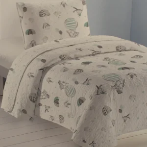 Colcha Infantil Conejos Verde