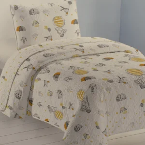 Colcha Infantil Conejos Amarillo