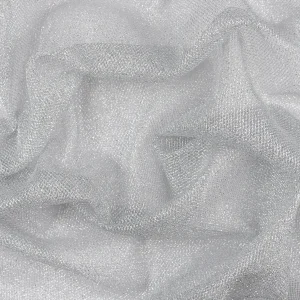 Tejido Rejilla Fina Plateada Brillante