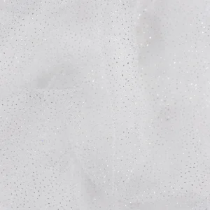 Tejido Tul Glittel Grueso Blanco